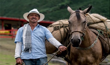 Farmer with horse